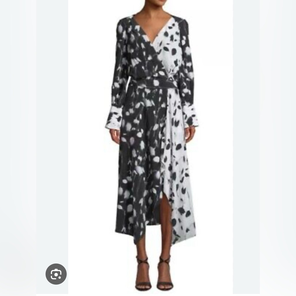 Equipment Neema Asymmetric Wrap-Effect Floral-Print Maxi Dress NWTs size 2